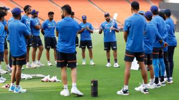 File photo of India team during their training session in Ahmedabad.