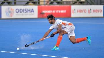 Indian Hockey player during an FIH Pro League match