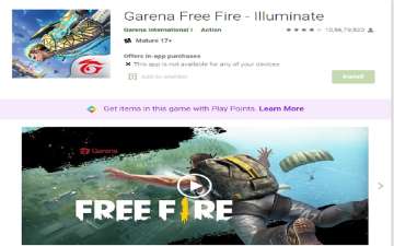 Garena Free Fire Game, google play store