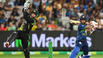 Sri Lanka's Kusal Mendis bats during 5th T20I against Australia at MCG in Melbourne on Sunday.