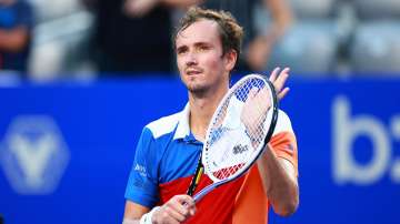 Daniil Medvedev of Russia after winning a match against Yoshihito Nishioka of Japan.