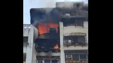 A level 2 fire breaks out in NG Royal Park area in Kanjurmarg of Mumbai.