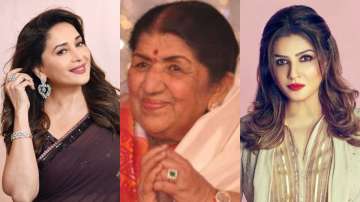 Lata Mangeshkar, Madhuri Dixit, Raveena Tandon