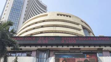 A view of Bombay Stock Exchange (BSE) building, in Mumbai, Thursday, Feb. 24, 2022.