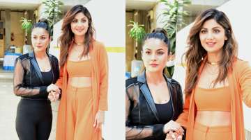 Shehnaaz Gill, Shilpa Shetty clicked holding hands on a shoot day; 'two beauties in a frame,' say fa
