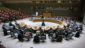 In this image provided by the United Nations, the U.N. Security Council meets for an emergency sessi