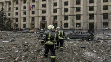 russia ukraine war, kyiv tower hit