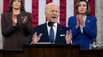 President Joe Biden delivers his State of the Union address to a joint session of Congress at the Capitol, Tuesday, March 1, 2022, in Washington.