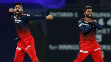 RCB celebrate wicket of KKR batsman in IPL 2022