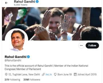 Rahul Gandhi Twitter followers