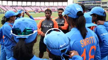 India Women’s Head Coach Ramesh Powar interacting with players ahead of the match (File photo)