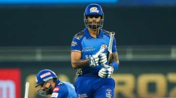 Suryakumar Yadav of Mumbai Indians returning to the dugout after his dismissal during an IPL game (F