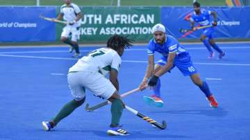 Indian men hockey players in a match (File photo)