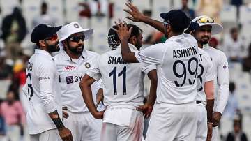 Indian players celebrate after taking a wicket during IND vs SL 1st Test (File photo)