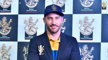 Faf du Plessis during RCB Unbox event