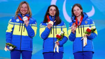 Ukraine female athletes all the three medals in Para Biathlon Middle Distance on Tuesday with Iryna 