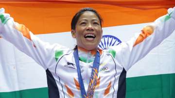 Mary Kom celebrating after a win in a match (File photo)