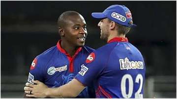 Rabada and Nortje of Delhi Capitals during an IPL match (File photo)