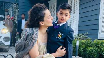 Kangana Ranaut with her nephew Prithvi