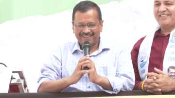 Arvind Kejriwal addresses party workers in Delhi