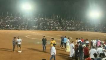 Temporary gallery collapsed during a football match in Poongod at Malappuram.