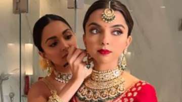 Kiara Advani looks beautiful as she performs bridesmaid's duties on sister Ishita's wedding | PICS