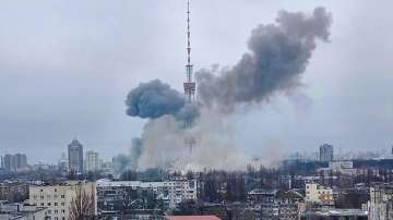 Russian troops fired on the TV tower, near the Memorial complex in Kyiv.