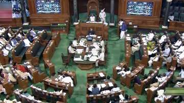 Parliamentarians in the Lok Sabha, during the second part of Budget Session of Parliament, in New Delhi, Wednesday, March 16, 2022. 