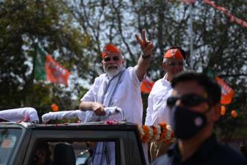 Gujarat: PM Modi holds mega roadshow in Ahmedabad day after BJP's big win in UP polls.?
