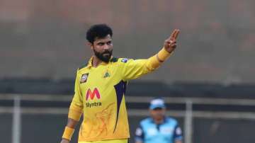 CSK captain Ravindra Jadeja celebrating a wicket (File Photo)