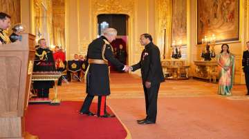 The award was bestowed by Prince Charles, the Prince of Wales, who represented Queen Elizabeth II during a glittering investiture ceremony at the Windsor Castle in Windsor near London.