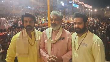 Jr NTR, Ram Charan and Rajamouli