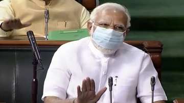 Prime Minister Narendra Modi in Lok Sabha.