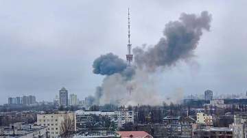 Russian troops fired on the TV tower, near the Memorial complex in Kyiv.