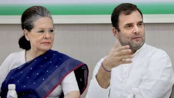 Congress leaders Sonia Gandhi and Rahul Gandhi