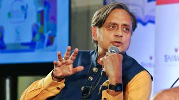 Congress MP Shashi Tharoor at a session during the Jaipur Literature Festival, in Jaipur, Friday, March 11, 2022.