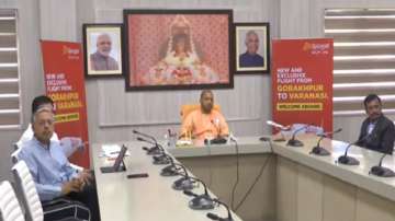 Uttar pradesh Chief Minister Yogi Adityanath, UP CM yogi, yogi inaugurates SpiceJet Gorakhpur Varana