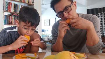 Aamir Khan with his son Azad