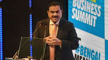 Adani Group Chairman Gautam Adani addresses the inauguration of 6th Bengal Global Business Summit (BGBS), in Kolkata, Wednesday, April 20, 2022.