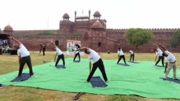 Yoga at Red Fort in Delhi
