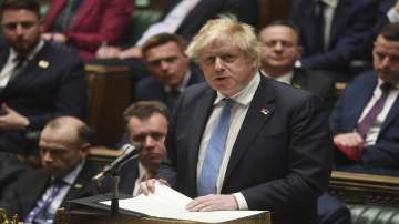 Britain's Prime Minister Boris Johnson speaks in the House of Commons in London.