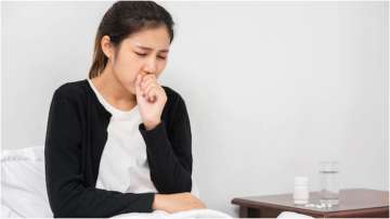  woman coughing