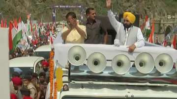 arvind kejriwal, roadshow, bhagwant mann, kejriwal bhagwant mann