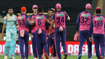 Rajasthan Royals celebrate win against Lucknow Super Giants in IPL 2022