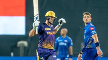 Pat Cummins celebrates after scoring fastest fifty in the history of IPL