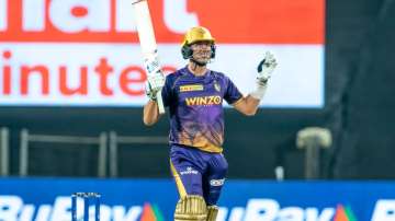 Pat Cummins celebrates after scoring fastest fifty in IPL history