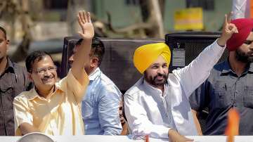 AAP national convener Arvind Kejriwal and Punjab Chief Minister Bhagwant Mann.