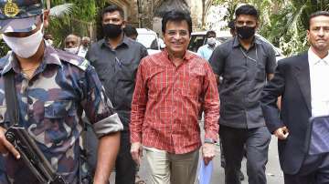 BJP leader Kirit Somaiya arrives at Killa Court to file a complaint against BMC and Lifeline Hospital Management Services over the alleged COVID centre scam, in Mumbai, Wednesday, March 23, 2022. 