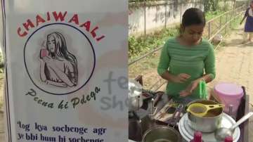 Priyanka Gupta opened  tea stall outside Women's College in Patna. 