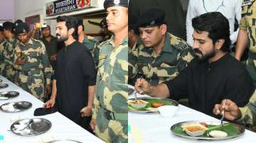 Ram Charan with BSF Jawans